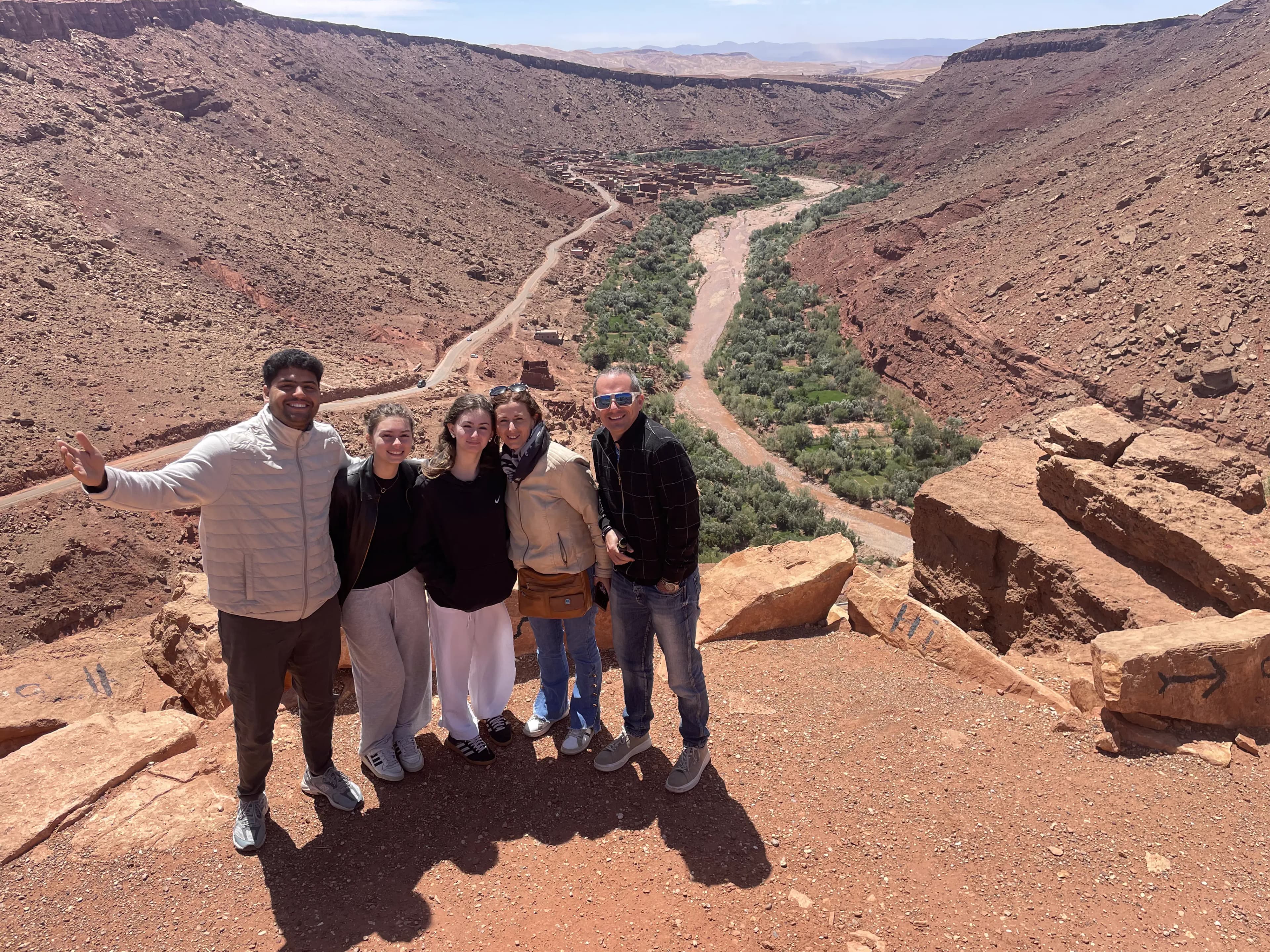 Guests discovering Morocco with our driver and local travel team