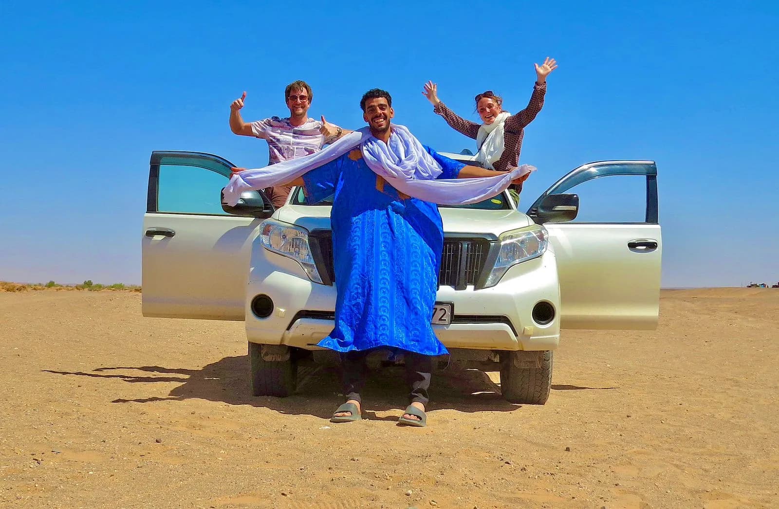 Previous travelers with the Moroccan Trip team during their Morocco journey